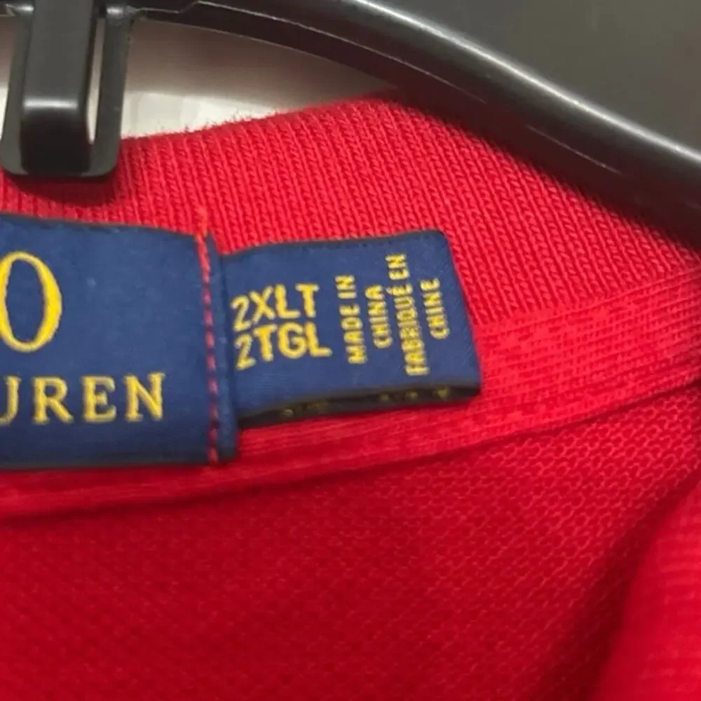 Polo Ralph Lauren Red Cotton Polo Shirt 2XLT Big Tall Classic Preppy Americana